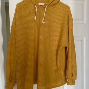 Pink lily boutique waffle knit pullover